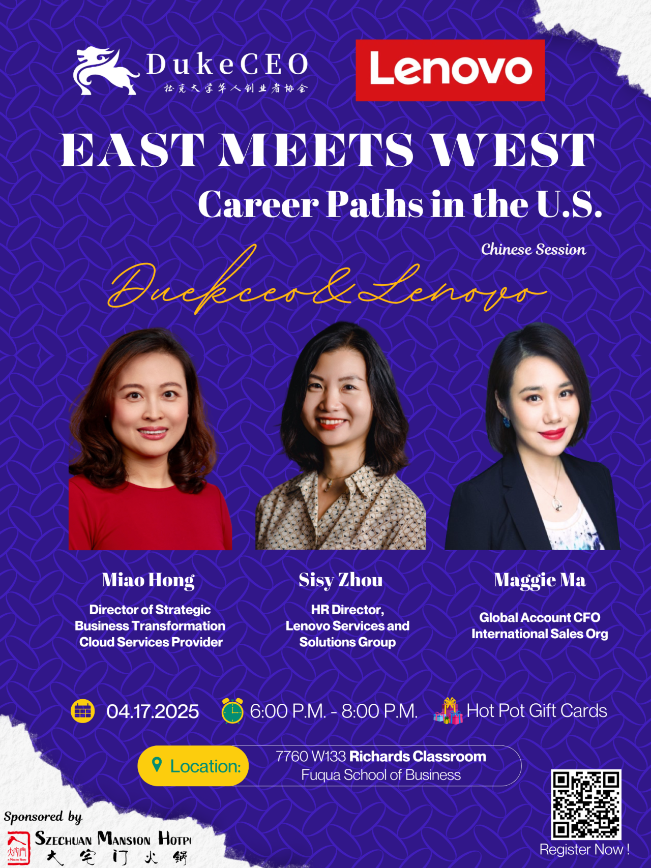 DukeCEO × Lenovo — How to Break Through the Challenges of the Chinese and American Workplace